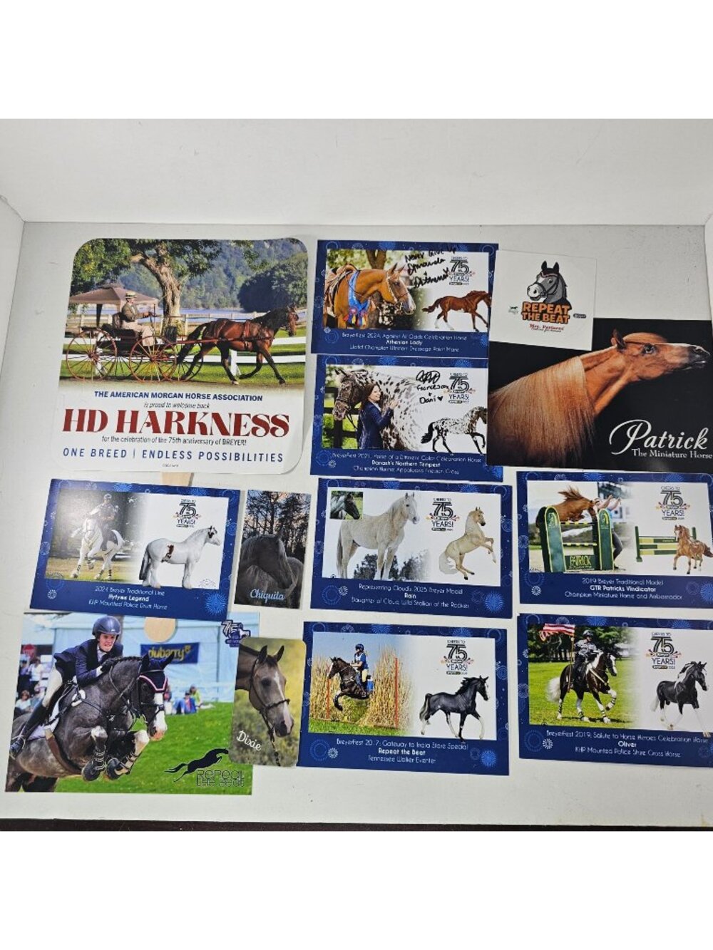 Breyerfest 2025 75th Anniversary Horse Cards Signed Lot Athenian Lady Patrick